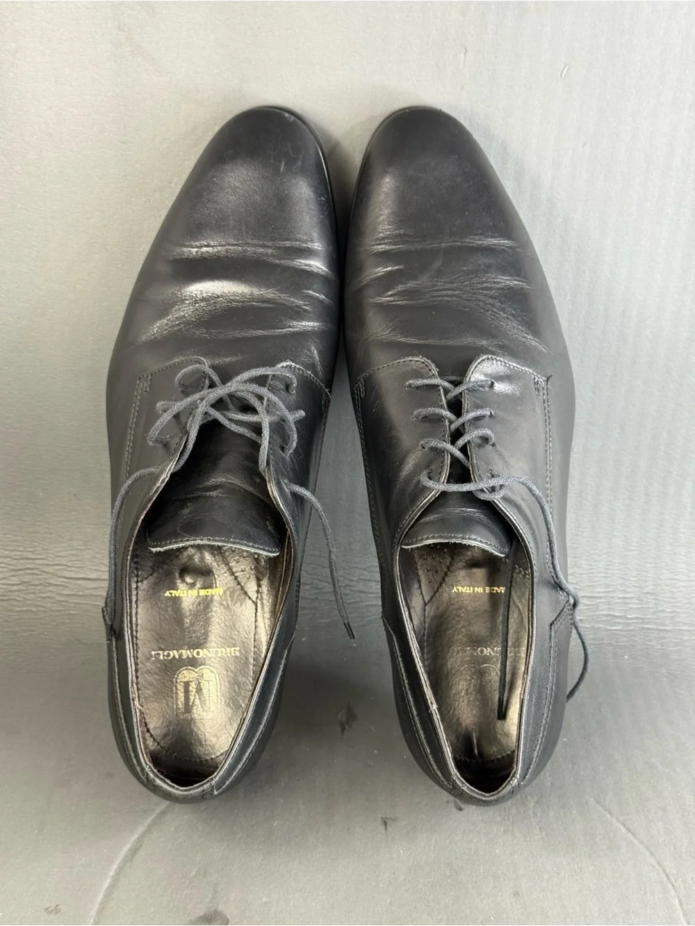 Bruno Magli Maitland black leather derby shoes men’s size 11.5